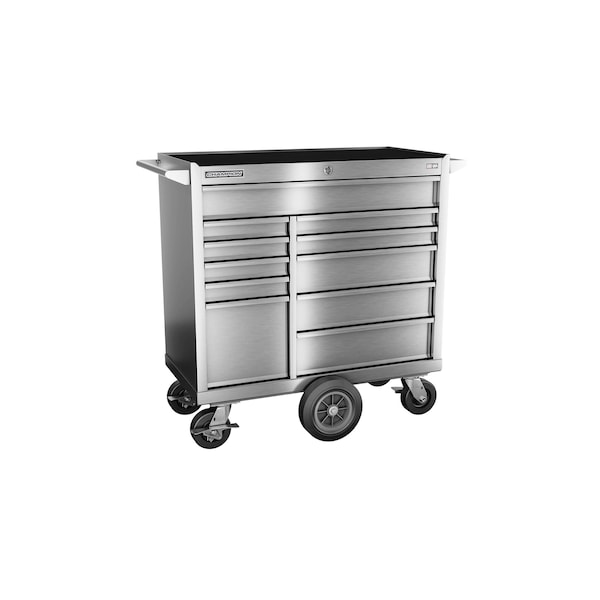 Champion Tool Storage FMPro SST Tool Cabinet, Maintenance Cart, 11 Drawer, Silver, Stainless Steel, 41 in W x 20 in D FMPS4111MC - main